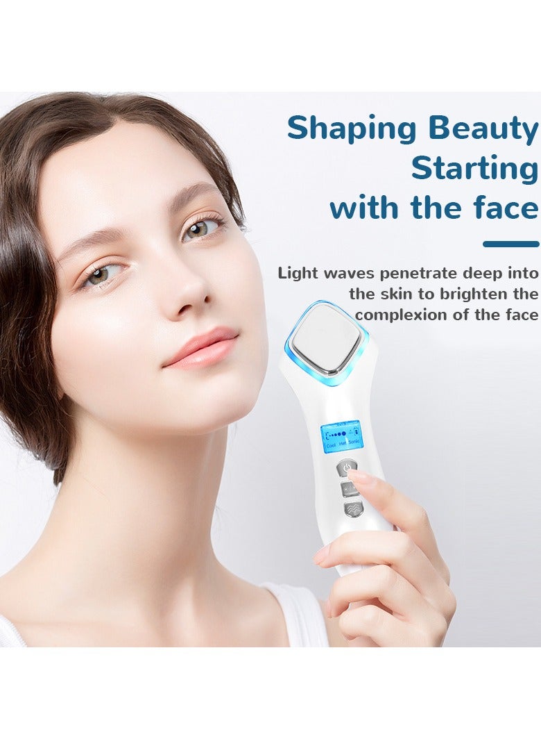 عام جهاز تجميل منزلي متعدد الوظائف يجمع بين التبريد والتسخين وإطلاق الأيونات، مصمم لشد الوجه، وتجديد البشرة بالفوتون، ومساعدة امتصاص مستحضرات التجميل بعمق. - Image 2