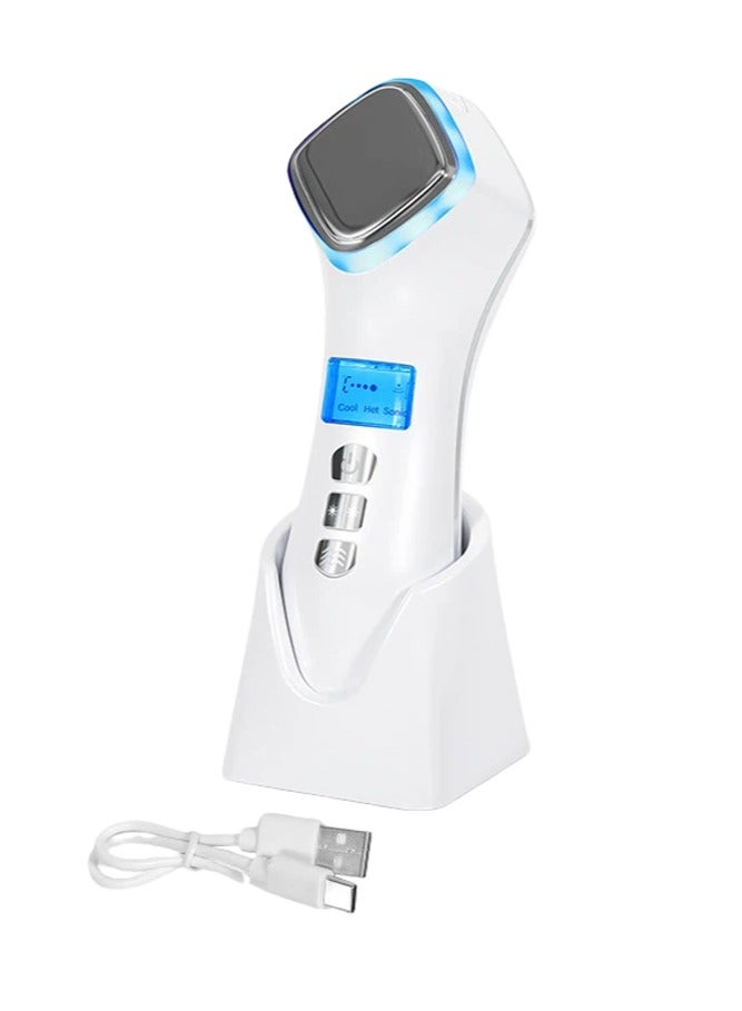 عام جهاز تجميل منزلي متعدد الوظائف يجمع بين التبريد والتسخين وإطلاق الأيونات، مصمم لشد الوجه، وتجديد البشرة بالفوتون، ومساعدة امتصاص مستحضرات التجميل بعمق. - Image 1