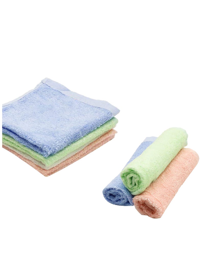 Bamboo Face Cloth, Soft Flannels Wash Cloth Face Towels , Reusable Soft Bamboo Wash Cloths 4 Pcs - Image 1