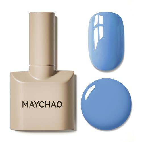 MAYCHAO 15ML Blue Gel Nail Polish 1Pc Blue Gel Polish Soak Off UV LED Nail Polish Nail Art Starter Manicure Salon DIY at Home 05 OZ - Image 2