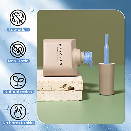 MAYCHAO 15ML Blue Gel Nail Polish 1Pc Blue Gel Polish Soak Off UV LED Nail Polish Nail Art Starter Manicure Salon DIY at Home 05 OZ - Image 5