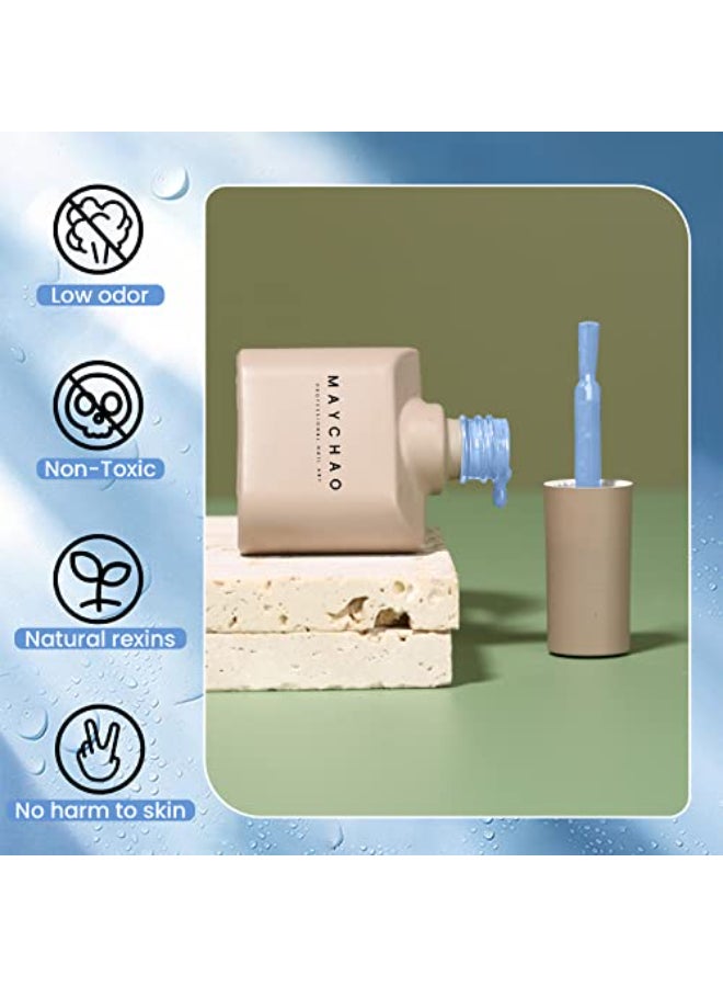 MAYCHAO 15ML Blue Gel Nail Polish 1Pc Blue Gel Polish Soak Off UV LED Nail Polish Nail Art Starter Manicure Salon DIY at Home 05 OZ - Image 4