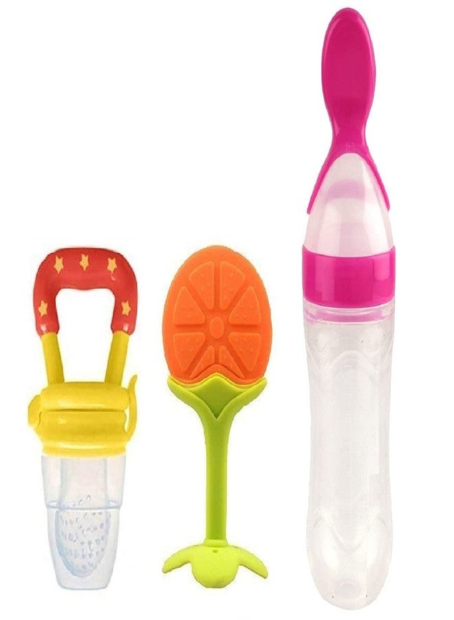 Gilli Shopee Baby Fruit Feeder & Baby Fruit Nibbler & Silicone Teether for 6 to 12 Months Baby (Combo Save Pack) - Image 1