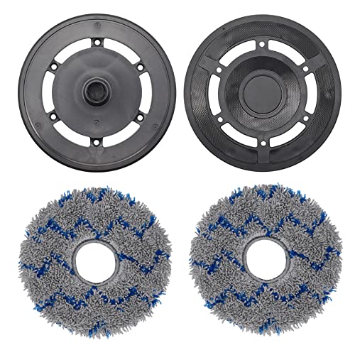 HMHAMA Replacement Accessories Kit Fit for ECOVACS T10 Turbo/T10 Omni/X1 Robot Vacuum Cleaner - 2 Mop Pads Bracket + 2 Mop Pads - Image 1
