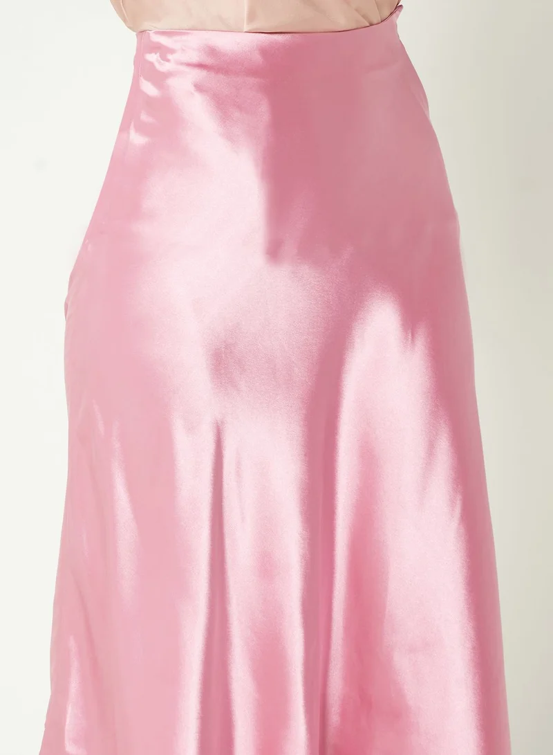 ELLA Satin Midi Skirt