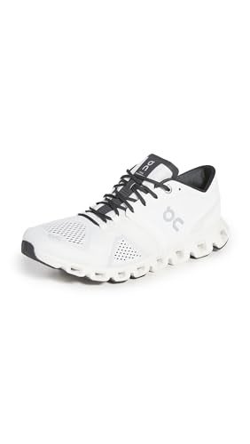 On Running Mens Cloud X Synthetic Textile White Black Trainers 115 US