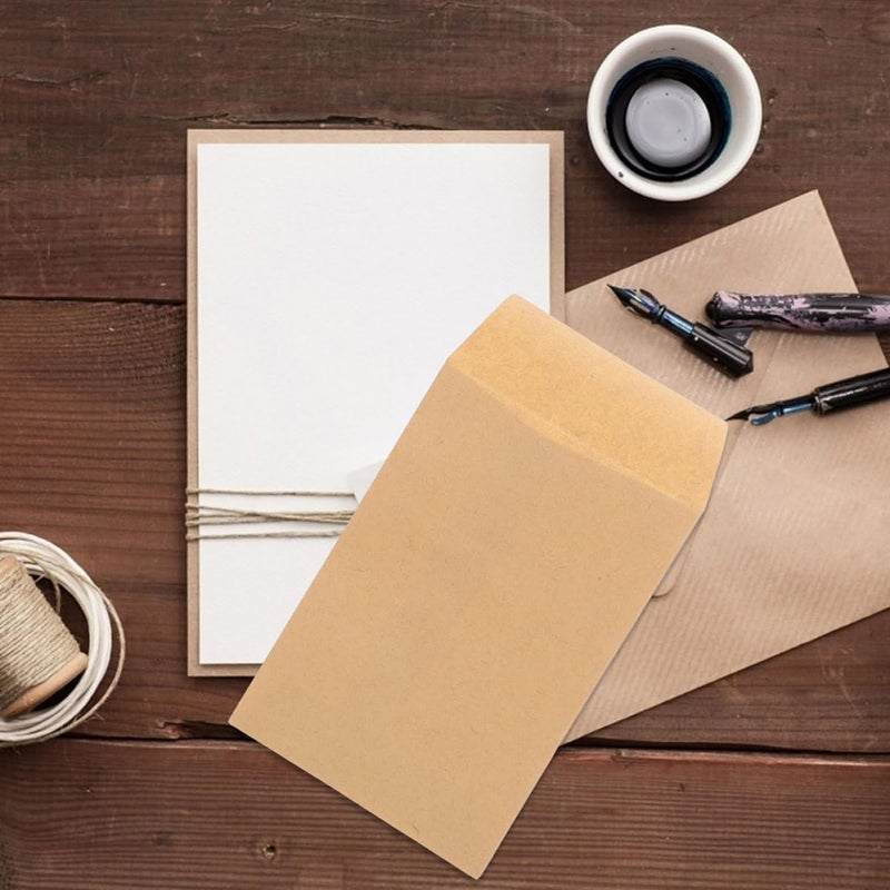 50pcs Small Kraft Paper Storage Envelopes 9x6cm Resealable Seed Packaging Bags with Self-seal Adhesive for Office, Gardening, and Small Item Organization - Image 5