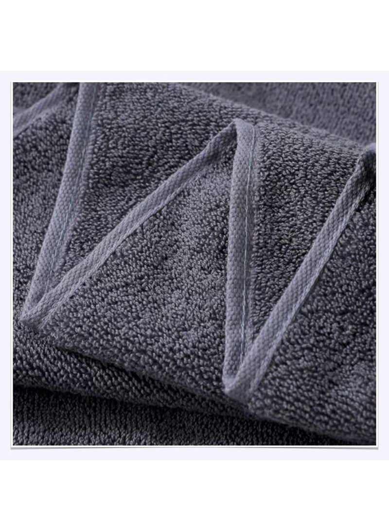 Sharpdo Bath Towel Set of 8 Pieces - 100% Cotton Pure Cotton Towel Set Household Extra Absorbent Bath Towel Hand Towel Wash Cloth Full Cotton Towels for Bathroom 2 pieces 34*34cm; 4 pieces 34*73cm; 2 pieces 70*140cm （Dark gray） - Image 3