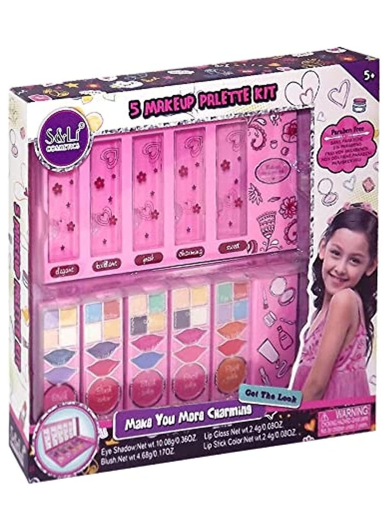 S&Li Toy 5 Makeup Palette Kit playsets - Image 1