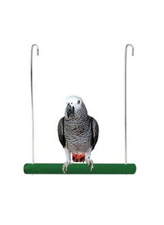 Sage Square Playful Natural Perch Wood Swing Toy Cage Hanging Platform, Climbing, Training, Workout Sand Perch For Birds (Large)  - Image 1