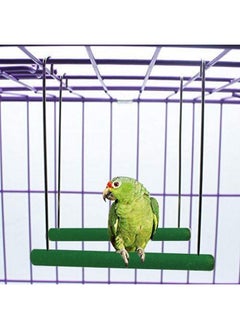 Sage Square Playful Natural Perch Wood Swing Toy Cage Hanging Platform, Climbing, Training, Workout Sand Perch For Birds (Large)  - Image 4