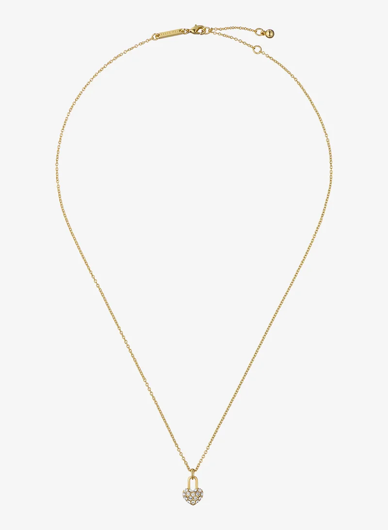 Paige Pave Crystal Padlock Pendant Necklace