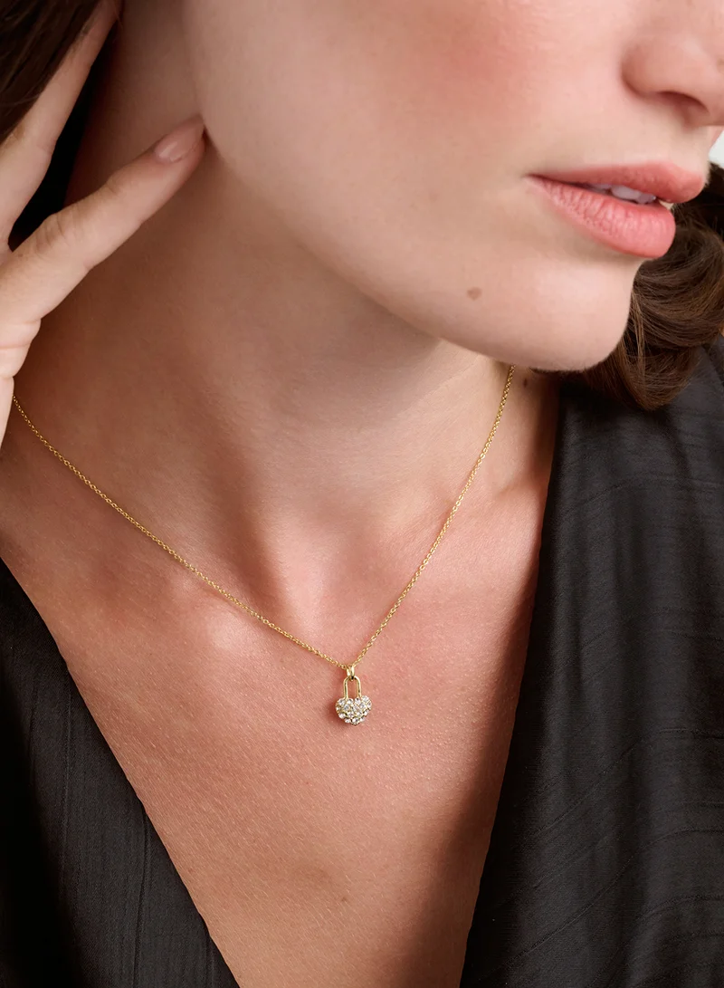 Ted Baker Paige Pave Crystal Padlock Pendant Necklace