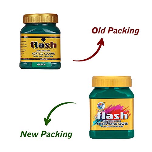 Flash Acrylic Colour (Green, 200 ml) - Image 2