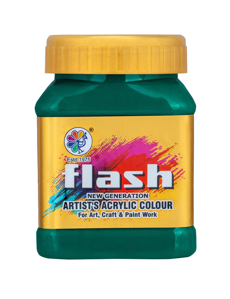 Flash Acrylic Colour (Green, 200 ml) - Image 1
