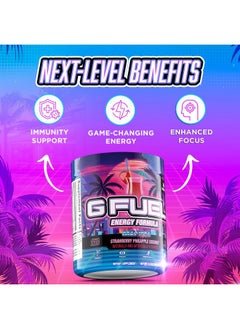 G Fuel Miami Nights Strawberry Pina Colada Flavored Game Changing Energy Powder,Sharpens Focus, Zero Sugar, Supports Immunity & Enhances Mood 9.8Oz 40 Servings  - Image 3