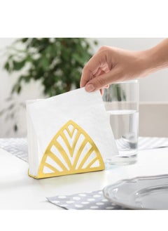 SYOSI Napkin Holder for Table Decor Gold Metal Napkin Holder for Dining Table Kitchen Countertop Paper Organizer Farmhouse Tissue Holder Decorative Tissue Dispenser  - Image 5
