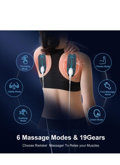 Excefore Tens Machine for Pain Relief, Back Pain Relief,  EMS Therapy Electric Massager, 6 Modes & 19 Gear Back Massagers for Pain, Neck Massager  - Image 2
