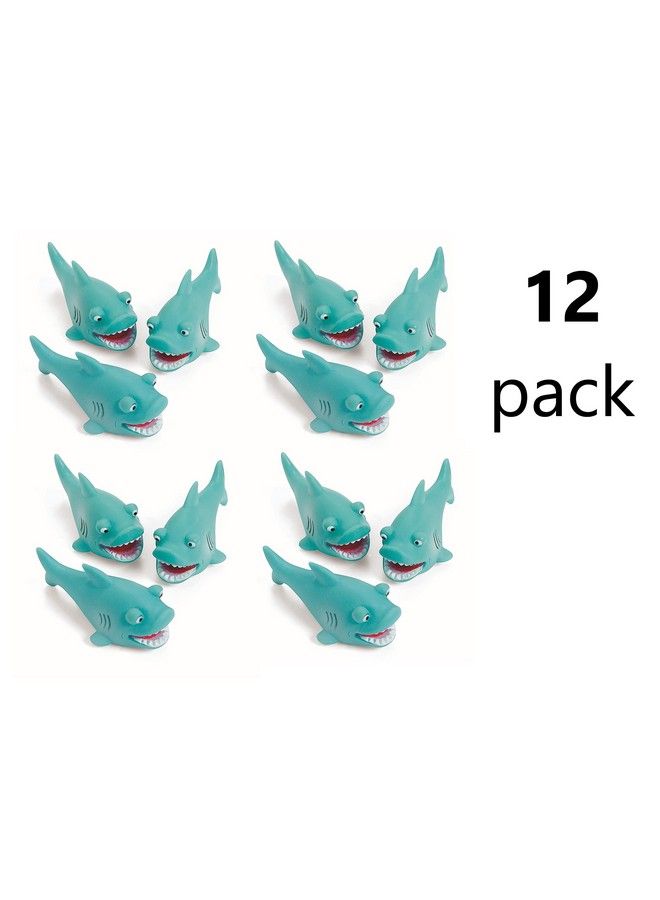 Fun Express مجموعة ألعاب مائية على شكل سمكة قرش صغيرة عدد 12 هدية لحفلات السباحة والاستحمام - Image 3