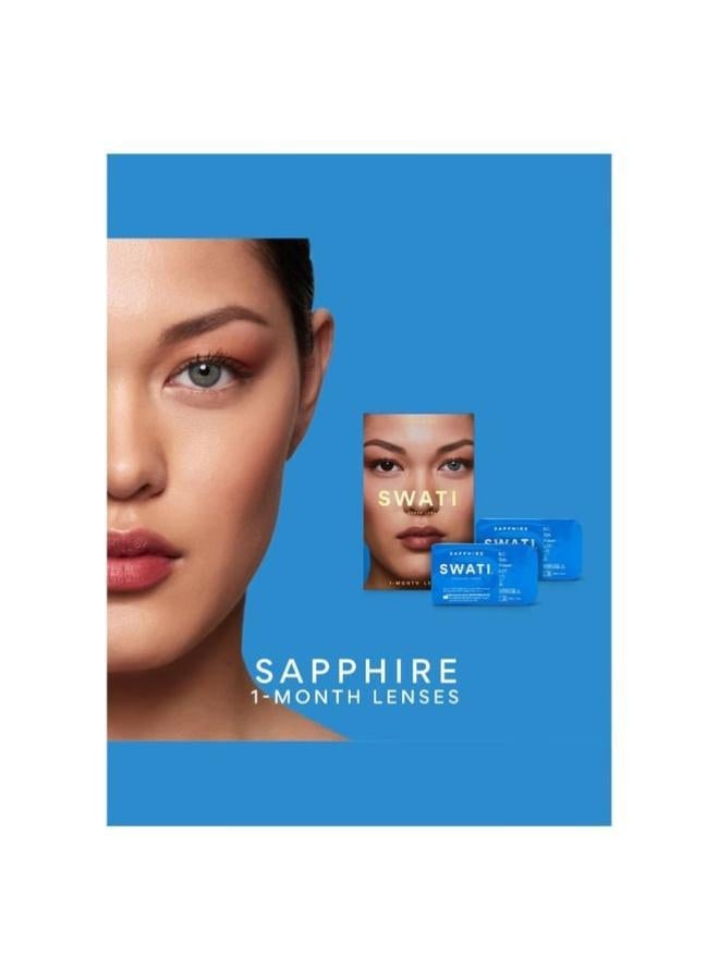 سواتي عدسات لاصقة ملونة مستحضرات تجميل زرقاء لمدة شهر - Image 4