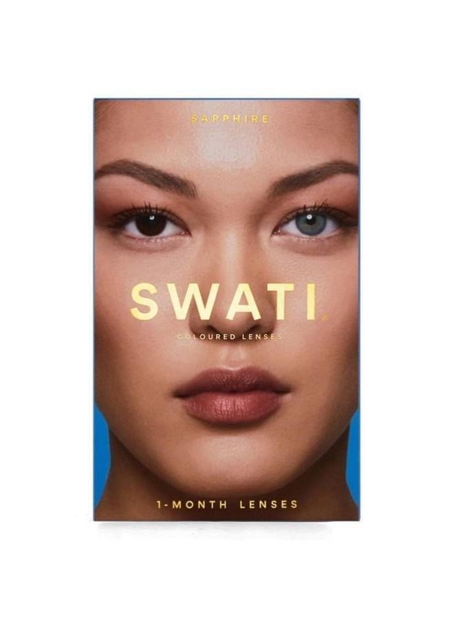 سواتي عدسات لاصقة ملونة مستحضرات تجميل زرقاء لمدة شهر - Image 2