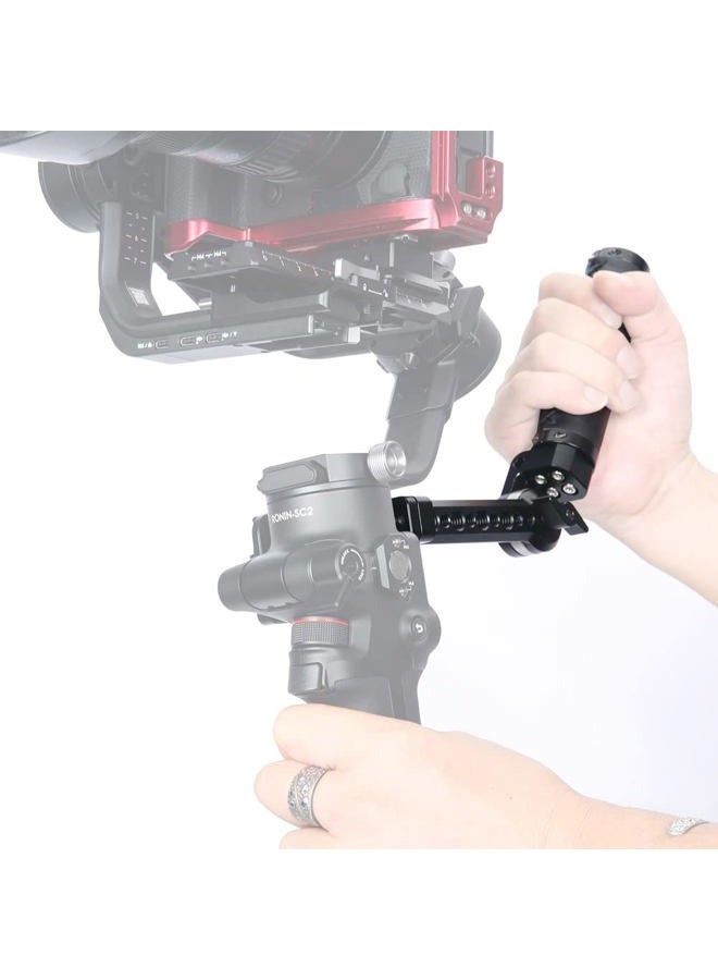 NICEYRIG Leather Handle Grip Kit for DJI Ronin S/SC / RSC2, 200 Degree Adjustment Handgrip with Rosette Mount Extension Bracket - 332 - Image 3
