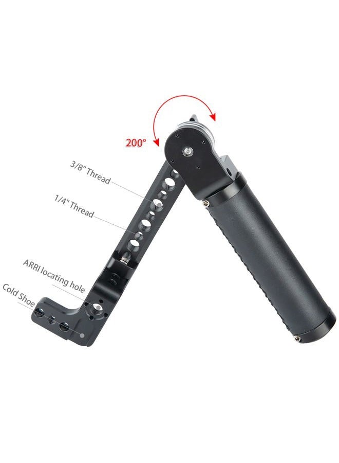 NICEYRIG Leather Handle Grip Kit for DJI Ronin S/SC / RSC2, 200 Degree Adjustment Handgrip with Rosette Mount Extension Bracket - 332 - Image 4