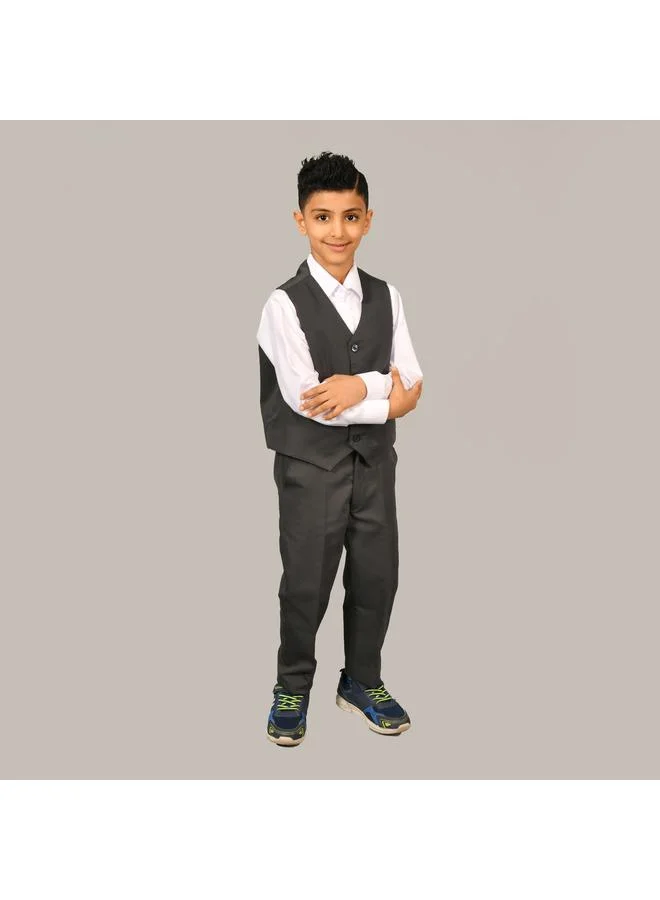 HAWRAA ABAYA Boys' Dark Grey Kindergarten Suit - Full Suit