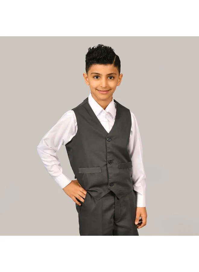 HAWRAA ABAYA Boys' Dark Grey Kindergarten Suit - Full Suit