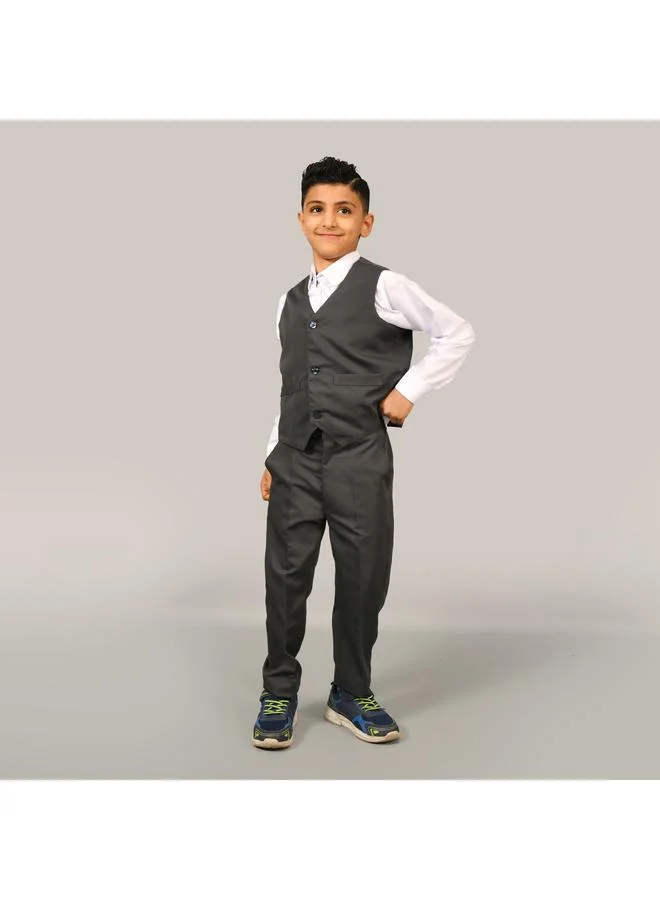 HAWRAA ABAYA Boys' Dark Grey Kindergarten Suit - Full Suit