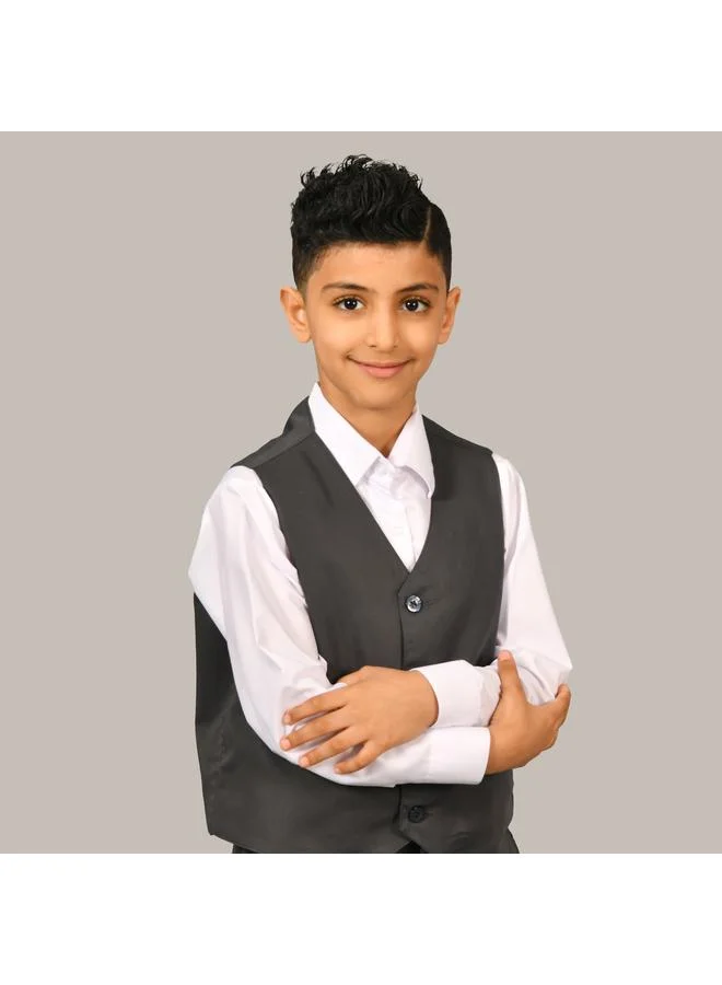 HAWRAA ABAYA Boys' Dark Grey Kindergarten Suit - Full Suit