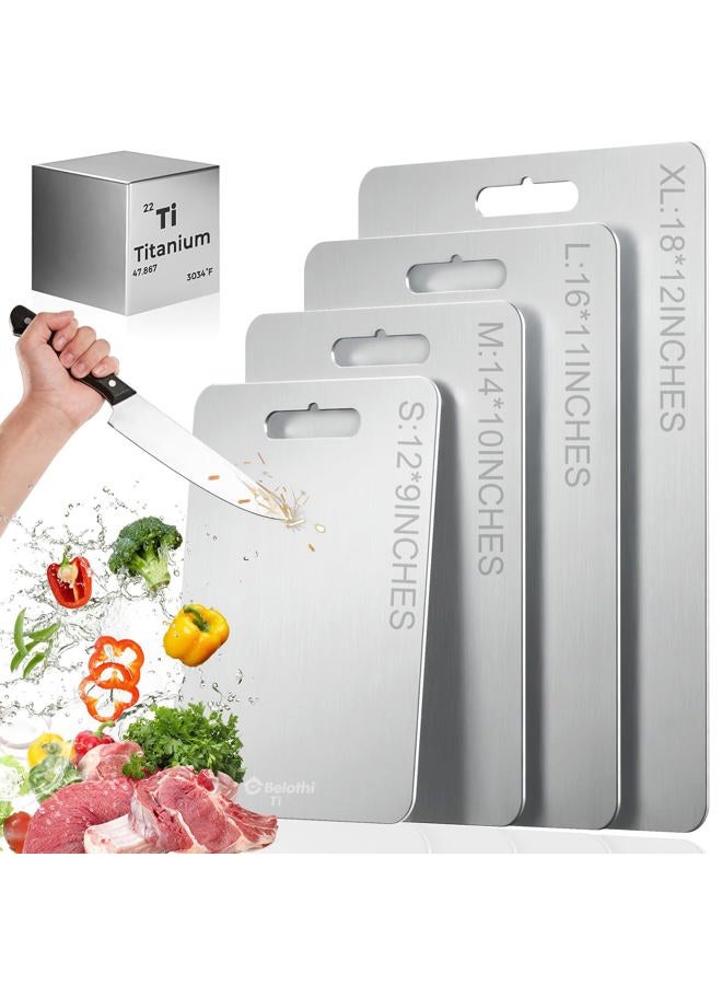 Belothi Titanium Cutting Board, 100% Pure Titanium Cutting Boards for Kitchen, Dishwasher Safe Chopping Board, Double Side Designed for Separating Raw Meat, Fruits and Vegetables,Odor Resistant(12"L x 9"W) - Image 1