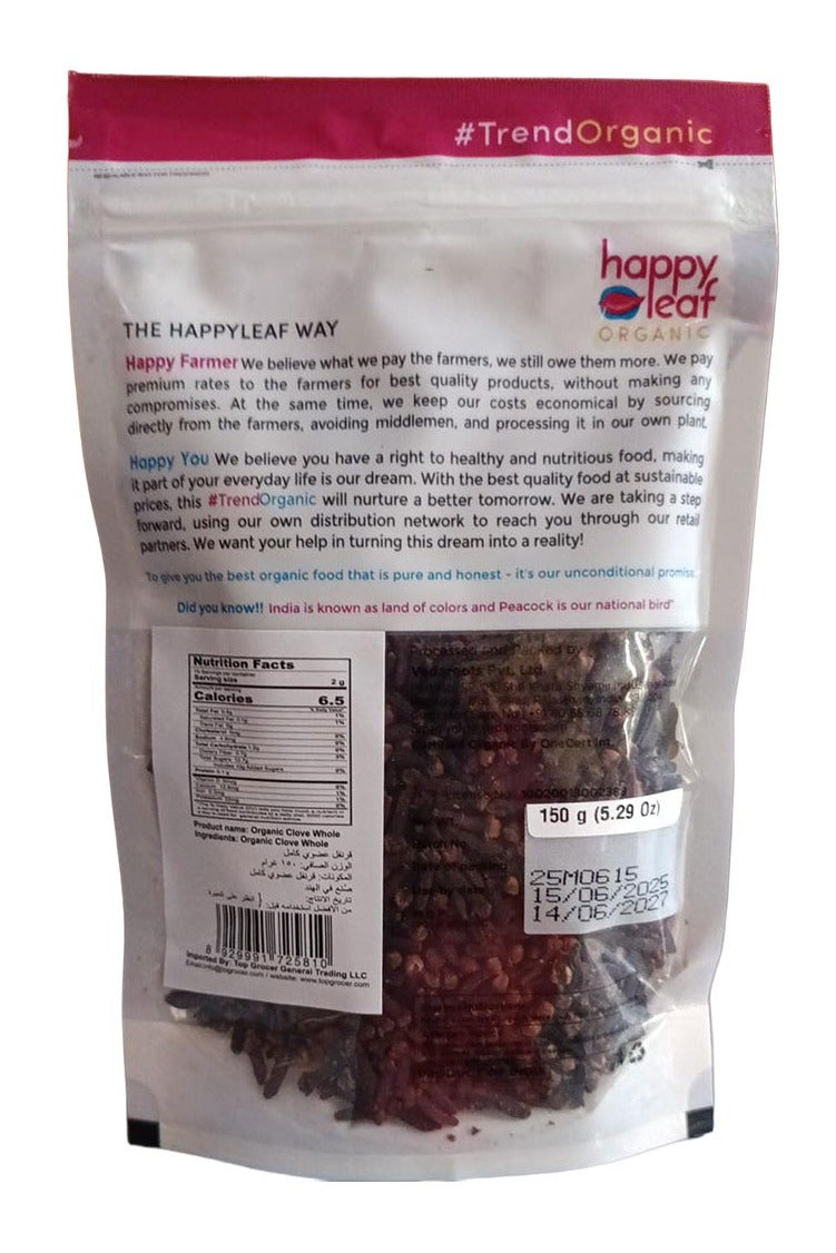 happy leaf organic Organic Clove Whole 150g - Image 2