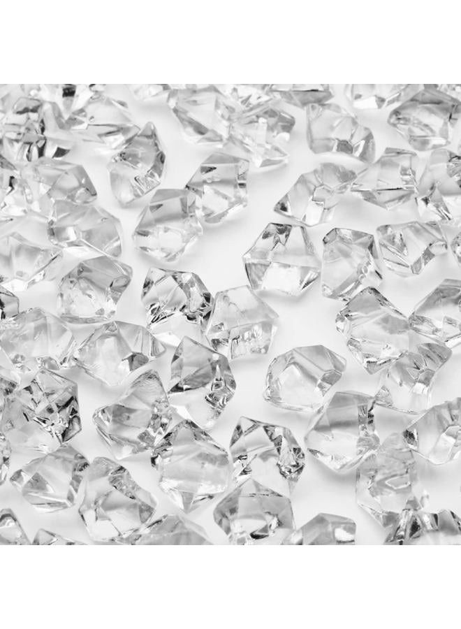PMLAND Acrylic Ice Rock Cubes 3 Lbs Bag, Vase Filler or Table Decorating Idea- Clear - Image 1