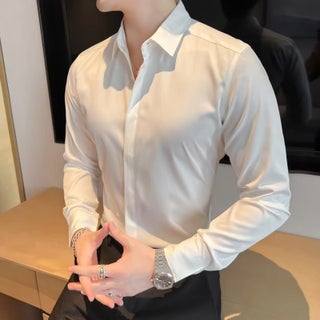 Mens Silk-Like Satin Long Sleeve Shirt White - pzsku/ZAD842BAF74BCD77F004CZ/45/1746204048/2ed8b4dc-e8e7-441b-9eda-d2eba2ae5806