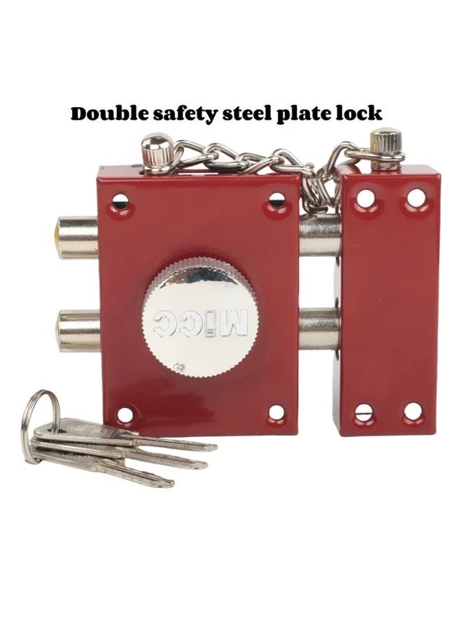 Heavy Duty Double Rod Anti Theft Door Lock Set with Parallel Bars for Indoor Outdoor Security - Image 5