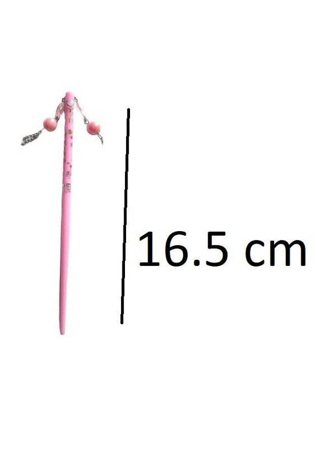 ادفانسد إستور عصا شعر Juda Stick بتصميم خشبي بلاستيكي، عصا كعكة، تصفيفات شعر DIY، عصا شعر Juda Bun للنساء والفتيات، حامل كعكة، ربطات شعر كعكة، عصا Jura (عبوة من 4 قطع) - Image 2