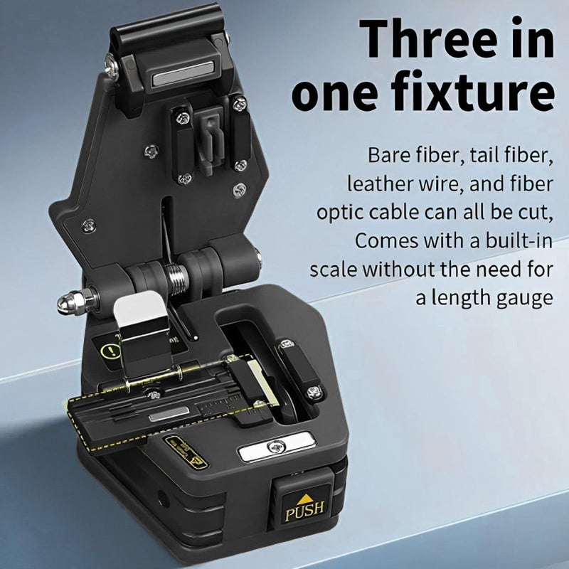 Fiber Optic Cleaver With Tungsten Steel Blade 16 Cutting Spots 0.8 Degree for 0.25mm 0.9mm Cables Compact - Image 4