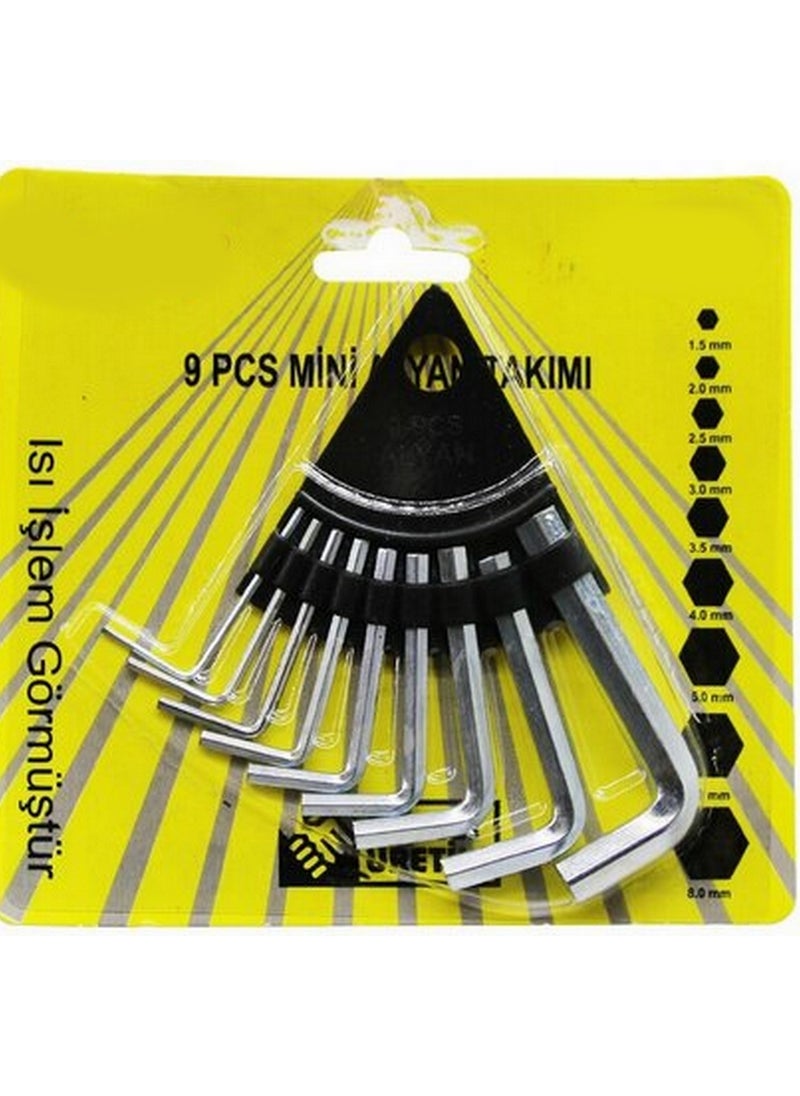 Neler Geldi Neler - What's Arrived What's New 9 Piece Steel Allen Key Set Short Flat Corner Allen Key Set Between 1.5mm-8mm Allen Key - Image 1
