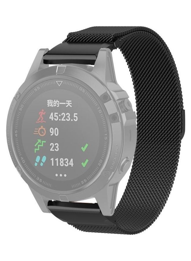 NIBEMINENT Replacement Band For Garmin Fenix 6S Black - Image 1