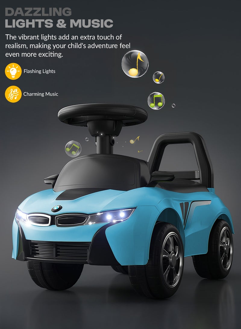 BAYBEE Streak Baby Ride on Car for Kids, Toddler Ride on Baby Car with Lights, Music, Backrest & Storage Space | Kids Push Car for Baby | Push Ride on Car for Kids Toddlers 1 to 3 Years Boys Girls Blue - Image 4