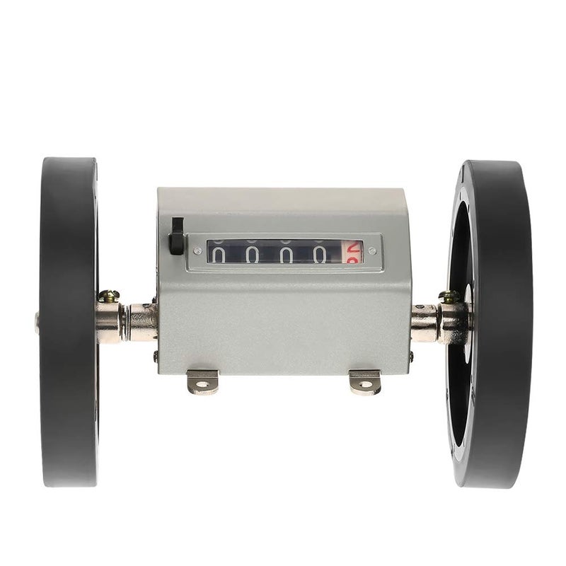 Wal front Length Counter with Rolling Wheel 5 Digits Meter Counter 0-9999.9 m Roller-Type Counter for Length Measuring - Image 1