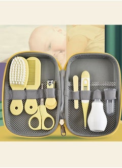 ULHYC 8-Piece Baby Care Kit with ThermometerNasal Aspirator Toothbrush Emery Board, Nail Clipper, Scissor, Brush and Comb Portable Essential Daily Care Bathing Tool for Toddler Infant Yellow  - Image 5
