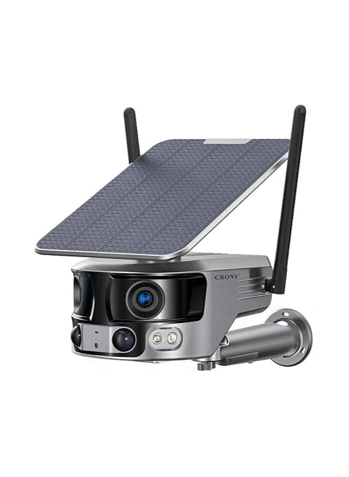 كروني كاميرا تعمل بالطاقة الشمسية بزاوية واسعة 180 درجة مع لوحة شمسية 6 وات - Image 1