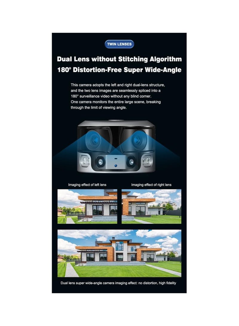 كروني كاميرا تعمل بالطاقة الشمسية بزاوية واسعة 180 درجة مع لوحة شمسية 6 وات - Image 2