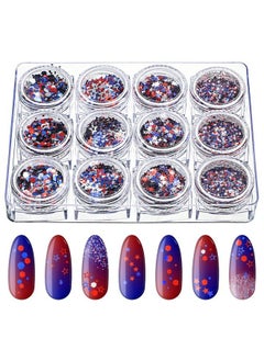 12 Boxes 4Th Of July Nail Glitter Independence Day Star Nail Sequins Holographic Red Blue Mixed Star Hollow Hexagon Circle Nail Decal 3D For Women Girl Nail Eye Face Body Decor (Vivid Style) - pzsku/ZAD8478D2BA42D5FE1B12Z/45/_/1683269426/c4f6f67e-7f9e-45ae-9ed6-d5ef5825a793