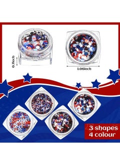 12 Boxes 4Th Of July Nail Glitter Independence Day Star Nail Sequins Holographic Red Blue Mixed Star Hollow Hexagon Circle Nail Decal 3D For Women Girl Nail Eye Face Body Decor (Vivid Style) - pzsku/ZAD8478D2BA42D5FE1B12Z/45/_/1683269431/7a0131df-07cd-4274-b4c8-85e38a9a8d3d