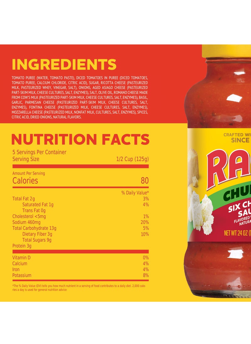 Ragu - RAGU Chunky Six Cheese Sauce 680g - Image 1