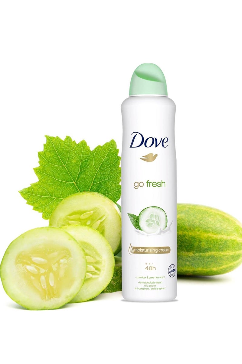 Dove Go Fresh Cucumber Deodorant - 250 ml - Image 2