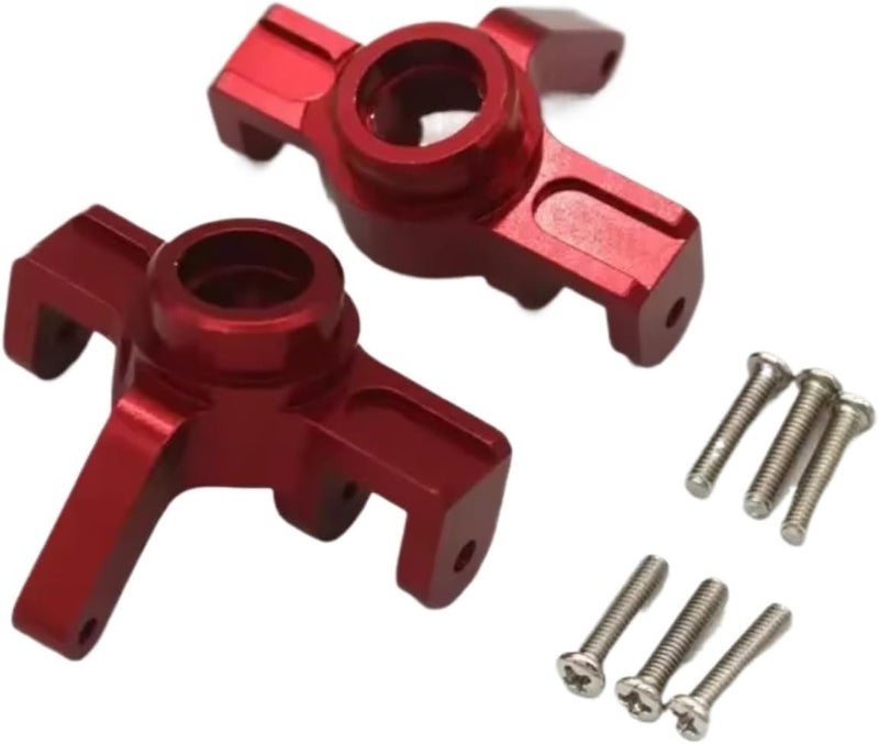 Red Metal Steering Knuckles RC Car Upgrade Parts For MJX Models H16 16207 16208 16209 16210 - Image 1